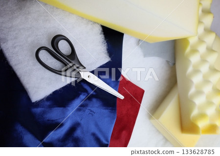 Essential Sewing Tools and Materials for Various Craft Projects and Activities 133628785