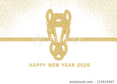 時尚簡約的2026年年新年賀卡 133629487