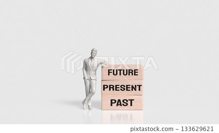 Past Present Future Timeline Mindset Concept 3d rendering. Past Present Future Timeline Mindset Concept 3d rendering. 133629621