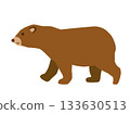 Illustration of a walking bear 133630513