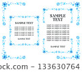 Snow decorative frame Snow decorative frame 133630764