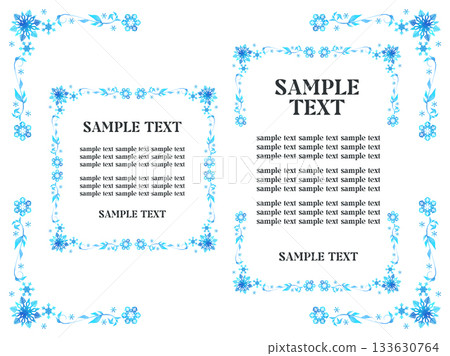 Snow decorative frame 133630764