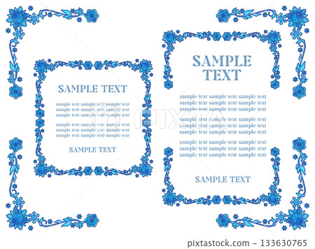 Snow decorative frame 133630765