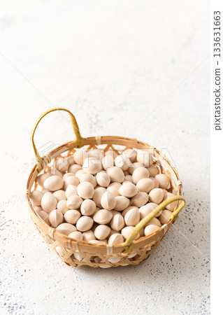 Ginkgo nuts in a basket Ginkgo nuts in a basket 133631663