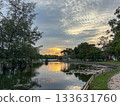 bridge over the river in the evening 133631760