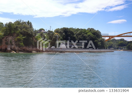 生口島的龜頸地藏和高根橋(廣島縣尾道市) 生口島的龜頸地藏和高根橋(廣島縣尾道市) 133631904