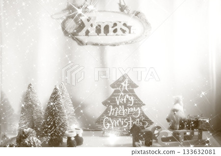 Snowy Christmas tree 133632081