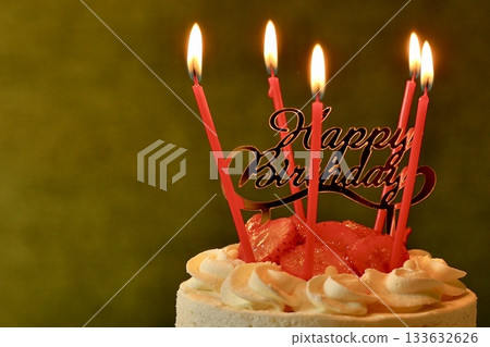 A birthday cake for a solo birthday celebration A birthday cake for a solo birthday celebration 133632626