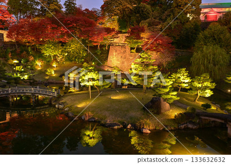 Late autumn at Kanazawa Castle Gyokuseninmaru garden 133632632