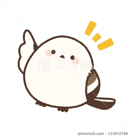 長尾山雀舉起爪子 133632786