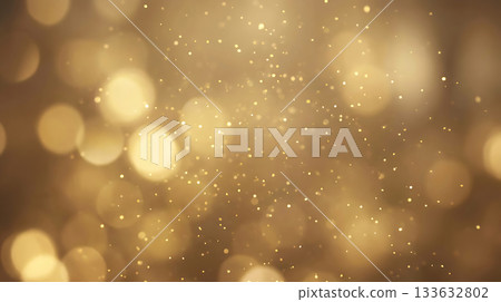 Golden bokeh and light particle abstract background 1 AI-generated image 133632802