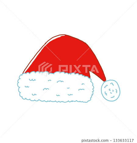 Cute Santa hat illustration Cute Santa hat illustration 133633117