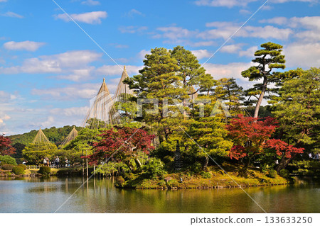 Kenrokuen in late autumn with beautiful autumn leaves Kenrokuen in late autumn with beautiful autumn leaves 133633250
