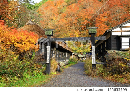 Akita Prefecture: Autumn leaves at Nyuto Onsen 133633799