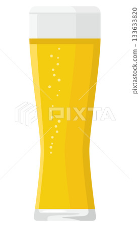 Illustration of beer poured into a glass Illustration of beer poured into a glass 133633820