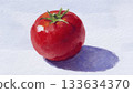 Watercolor illustration of red tomato, fresh vegetable food material 133634370