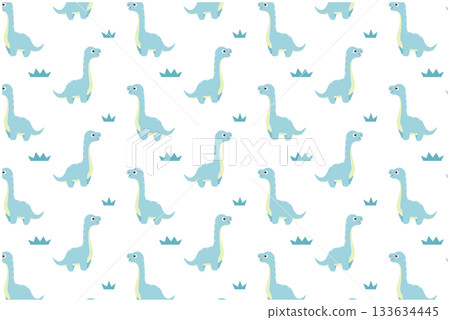 腕龍和草原圖案壁紙 133634445