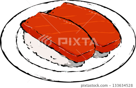 Tuna ink painting illustration Tuna ink painting illustration 133634528