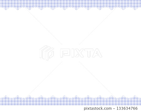 Vector illustration of a cute lace-style frame. Gingham check, frame, girly Vector illustration of a cute lace-style frame. Gingham check, frame, girly 133634766