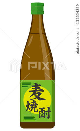 一瓶大麥燒酒的插圖 一瓶大麥燒酒的插圖 133634829
