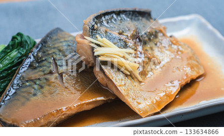 Mackerel simmered in miso 133634866