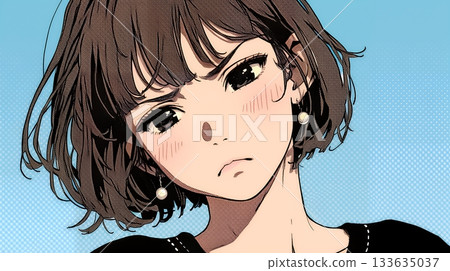 Young woman with a look of disgust 133635037