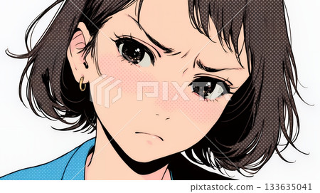 Young woman with a look of disgust 133635041