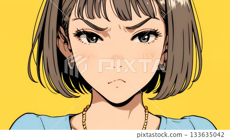 Young woman with a look of disgust 133635042