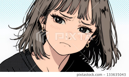 Young woman with a look of disgust 133635043