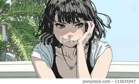 Young woman with a look of disgust 133635047