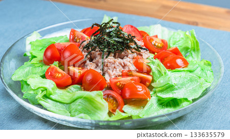 日式鮪魚番茄生菜沙拉 133635579