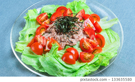 日式鮪魚番茄生菜沙拉 133635580