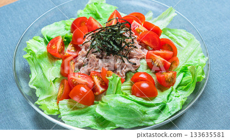 日式鮪魚番茄生菜沙拉 133635581