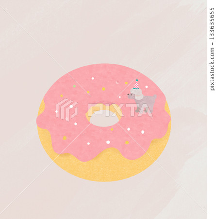 Donuts background illustration 133635655