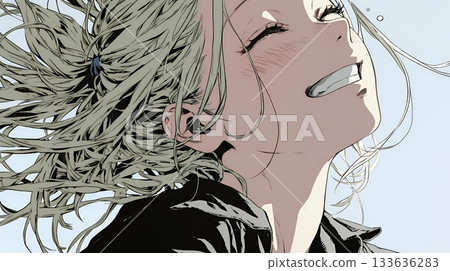 年輕女子大笑 133636283