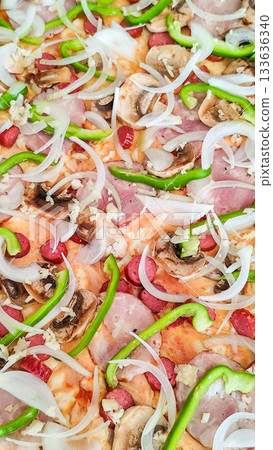 Making Homemade Pizza. The Process 133636340