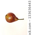 Red pear on a white background. Isolate 133636443