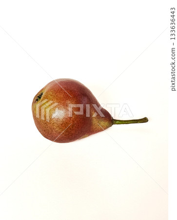 Red pear on a white background. Isolate Red pear on a white background. Isolate 133636443