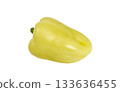 Yellow bell pepper isolated on white background with clipping path, no shadow 133636455