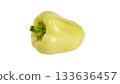 Yellow bell pepper isolated on white background with clipping path, no shadow 133636457