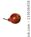 Red pear on a white background. Isolate 133636458