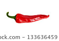 Chili pepper isolated on white background without shadow 133636459