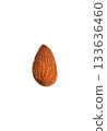 Almond nuts isolated on white background.  133636460