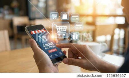 Online Shopping Banner Graphic 133636637