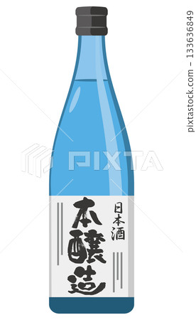 Image illustration of Japanese sake (honjozo) Image illustration of Japanese sake (honjozo) 133636849