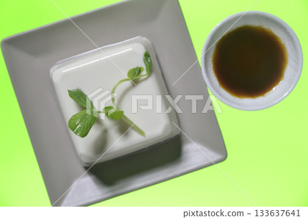 A bird's-eye view of chilled tofu 133637641
