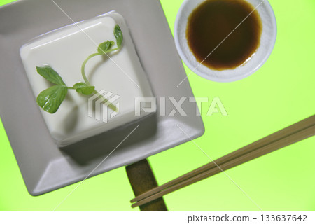 A bird's-eye view of chilled tofu 133637642