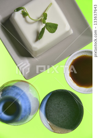 A bird's-eye view of chilled tofu 133637643