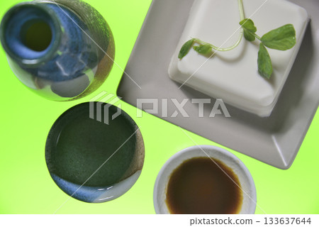 A bird's-eye view of chilled tofu A bird's-eye view of chilled tofu 133637644