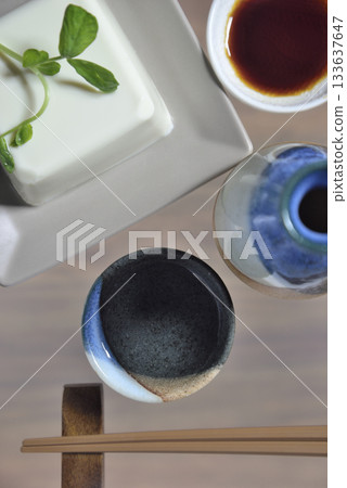 A bird's-eye view of chilled tofu A bird's-eye view of chilled tofu 133637647
